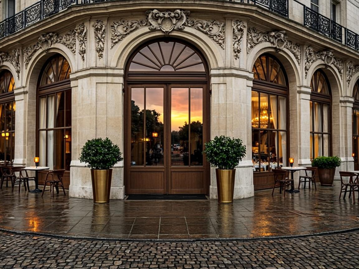 Extérieur au crépuscule