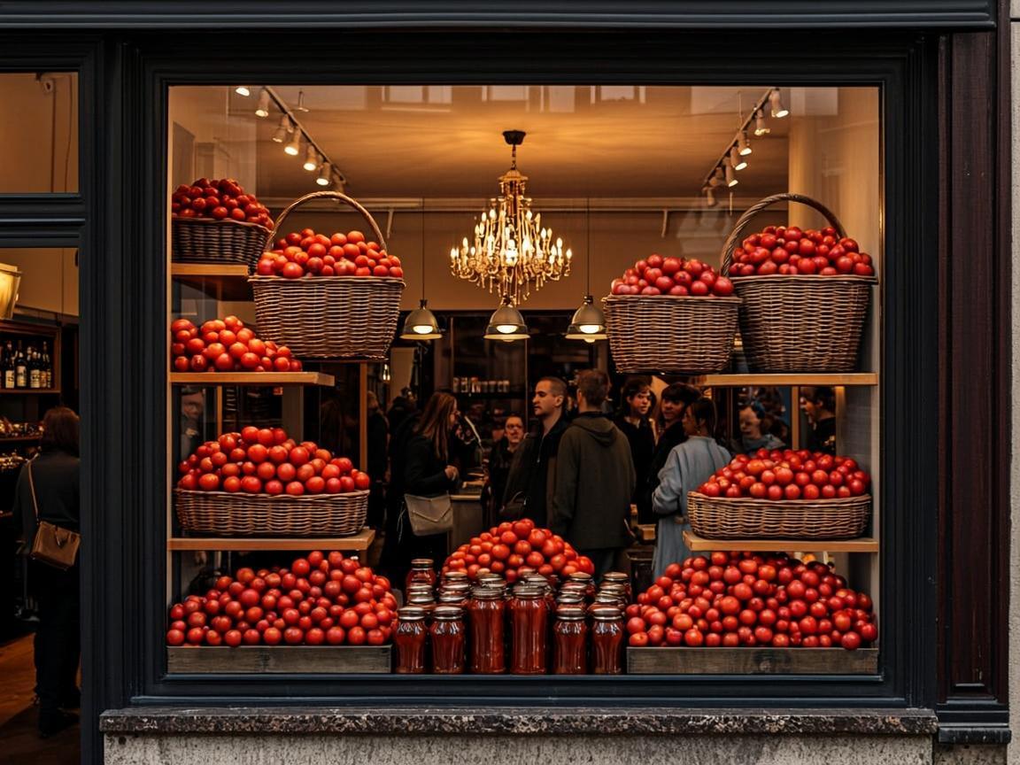 Vitrine complète du restaurant Tamaté
